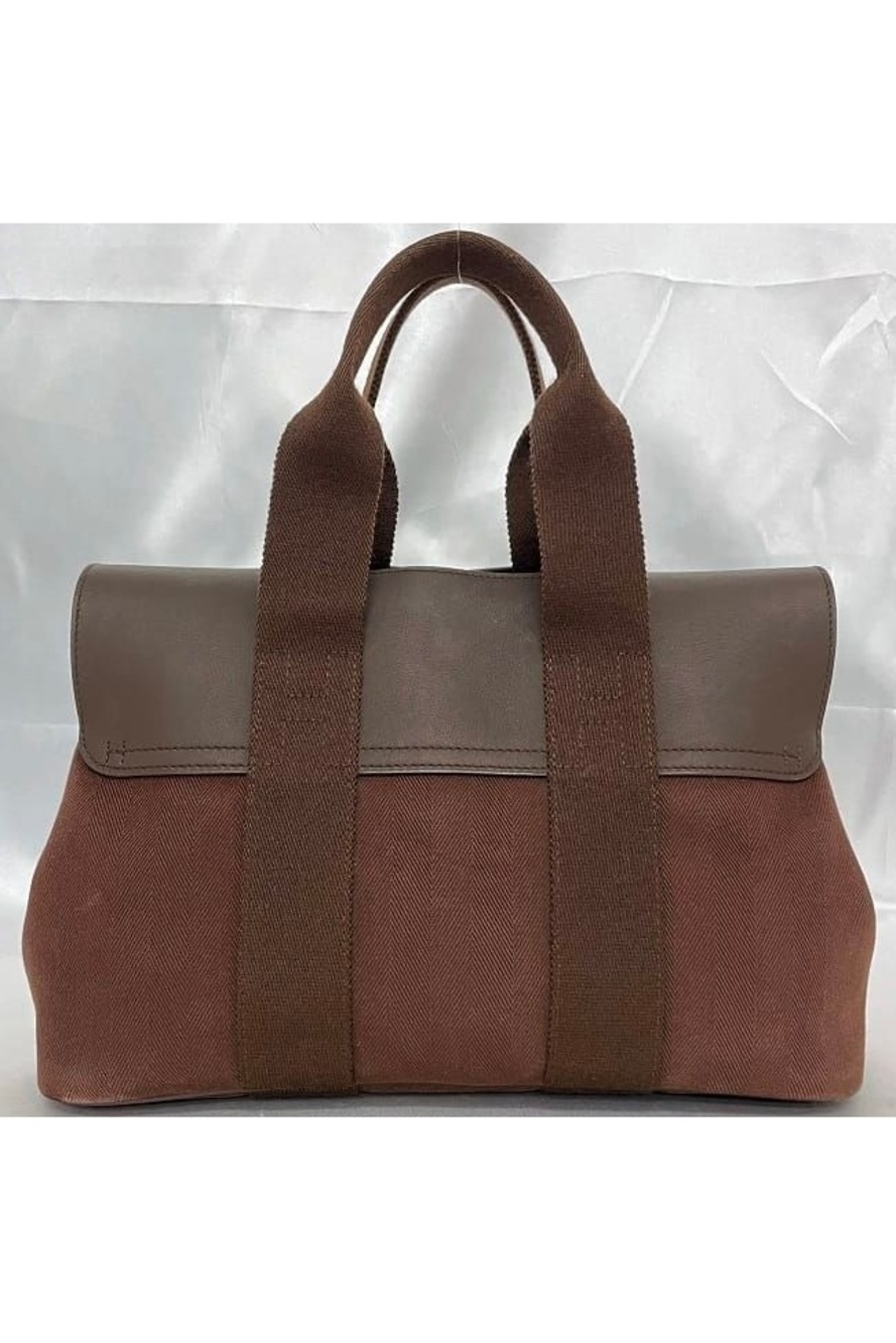 Hermes Handbag Valparaiso PM Brown Canvas - Picture 2 of 11